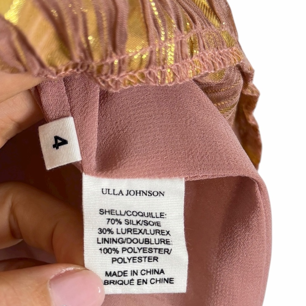 Ulla Johnson Averil Ruffled Georgette Dress in Blush - Picture 6 of 10